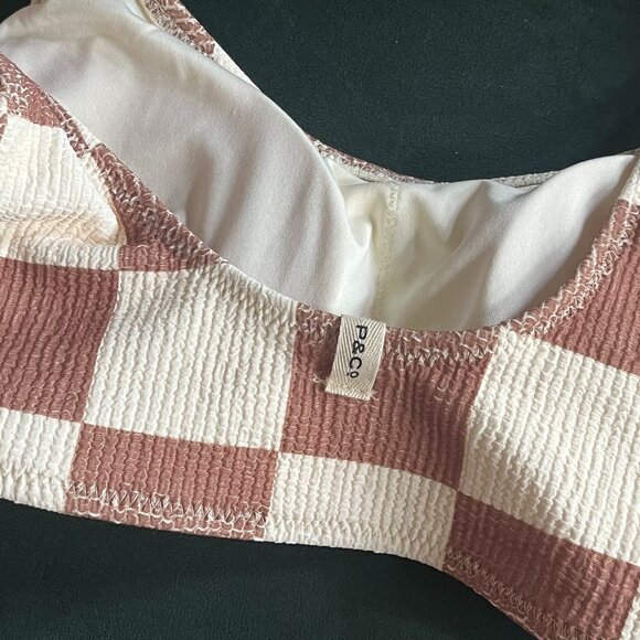 P&Co Women's checkered bikini top UK 8 - Picture 4 of 6